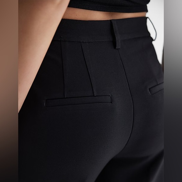 EXPRESS Editor Super High Waisted Straight Ankle Pant - Picture 3 of 10
